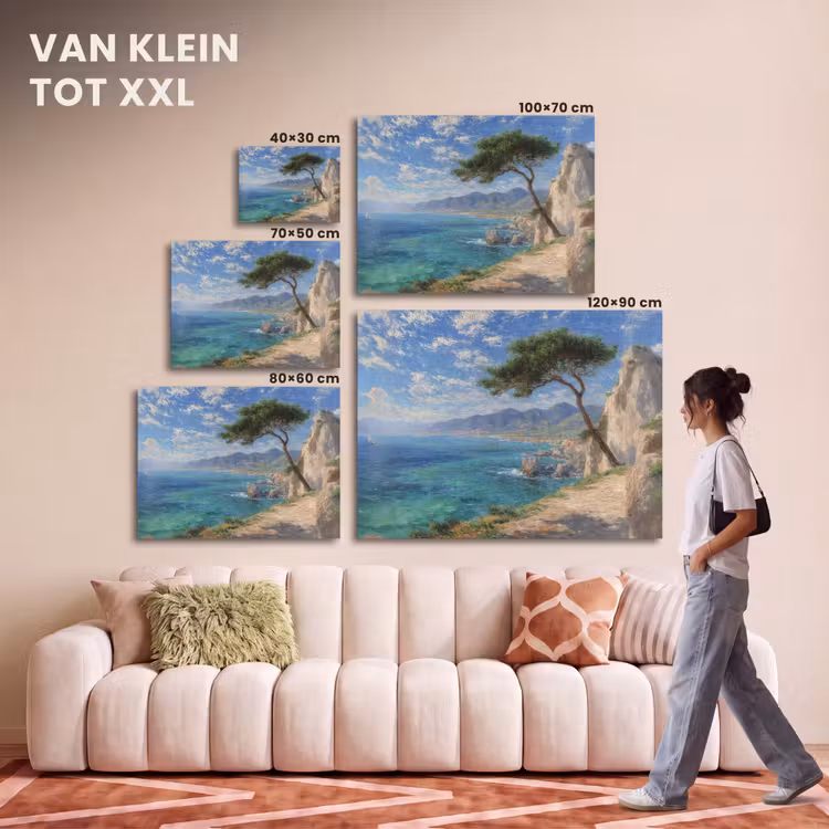 Akoestisch schilderij - Rotsen - Kustlijn - Boom - Bergen — 7