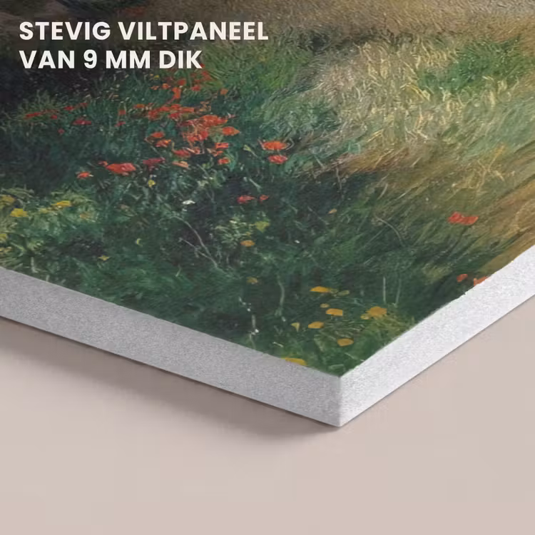 Akoestisch schilderij - Zandpad - Huis - Bomen - Grasveld — 5