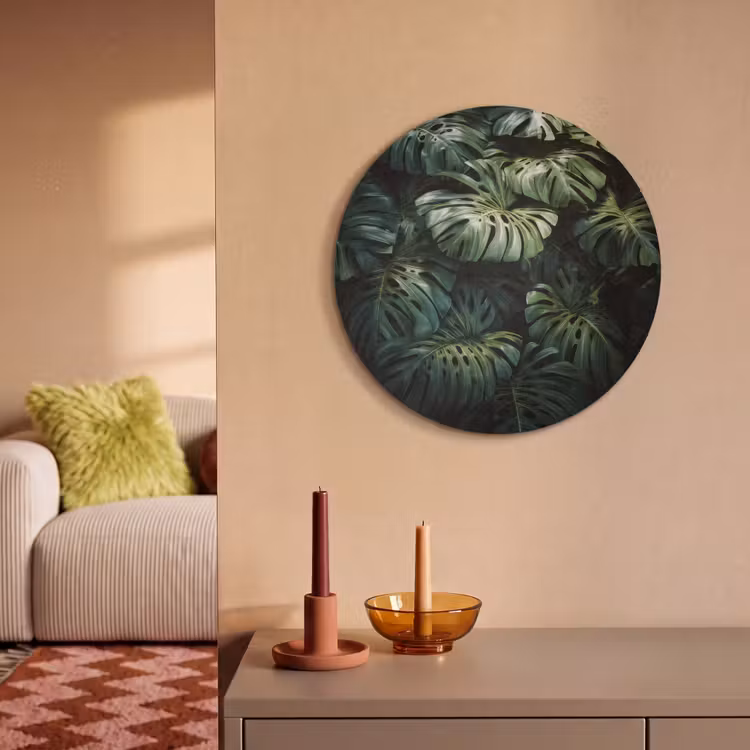 Akoestisch schilderij rond - Plant - Monstera - Lichtinval — 2