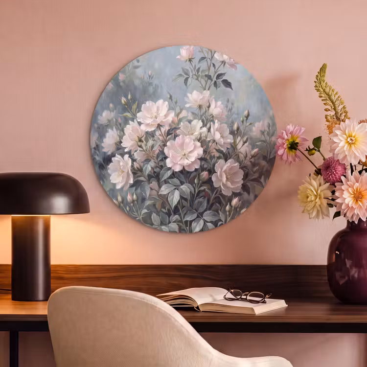 Akoestisch schilderij rond - Rozen - Illustratie - Roze — 6