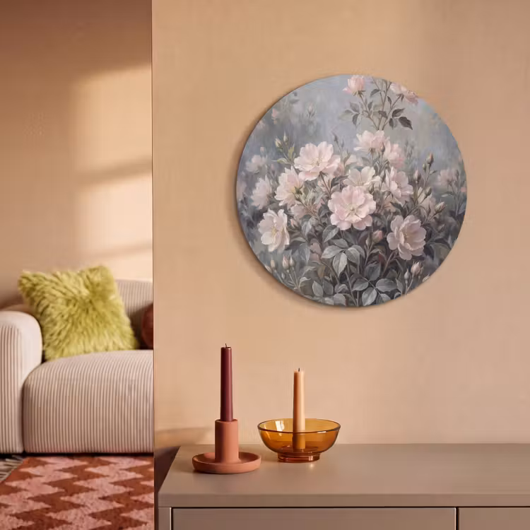 Akoestisch schilderij rond - Rozen - Illustratie - Roze — 2