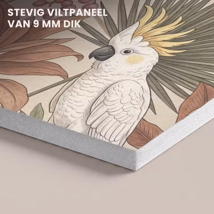 Akoestisch schilderij - Tropisch - Vogels - Beige — 5