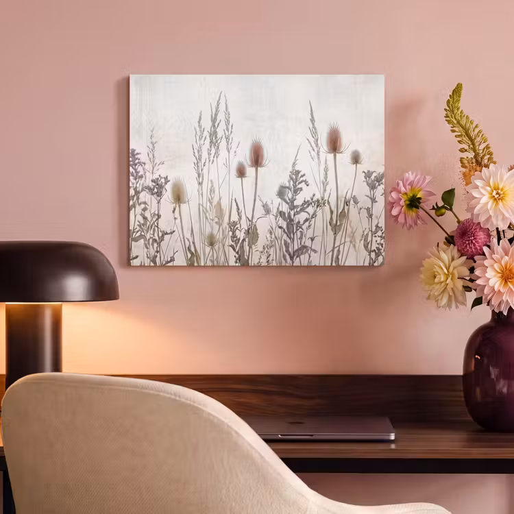 Akoestisch schilderij - Weidebloemen - Design - Sepia — 6