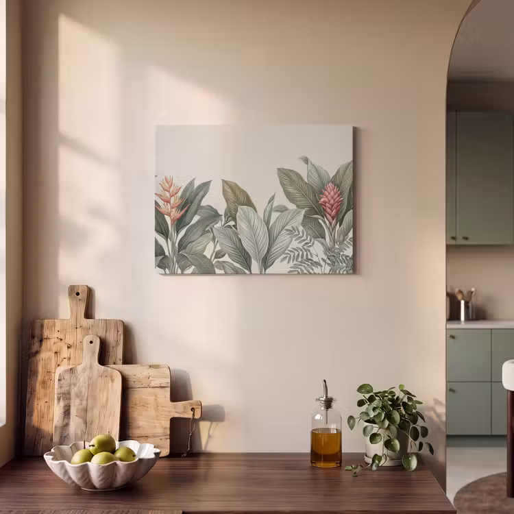 Akoestisch schilderij - Tropisch - Planten - Modern - Groen — 4