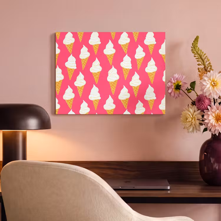 Akoestisch schilderij - Softijs - Horentje - Roze — 6