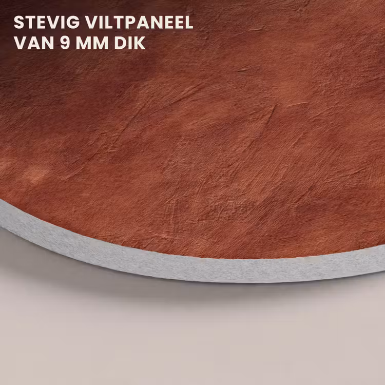 Akoestisch schilderij rond - Stucwerk - Textuur - Terracotta — 5