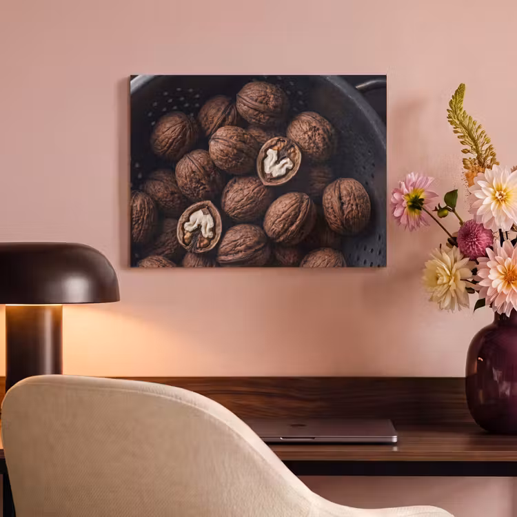 Akoestisch schilderij - Walnoot - Eten - Donker — 6
