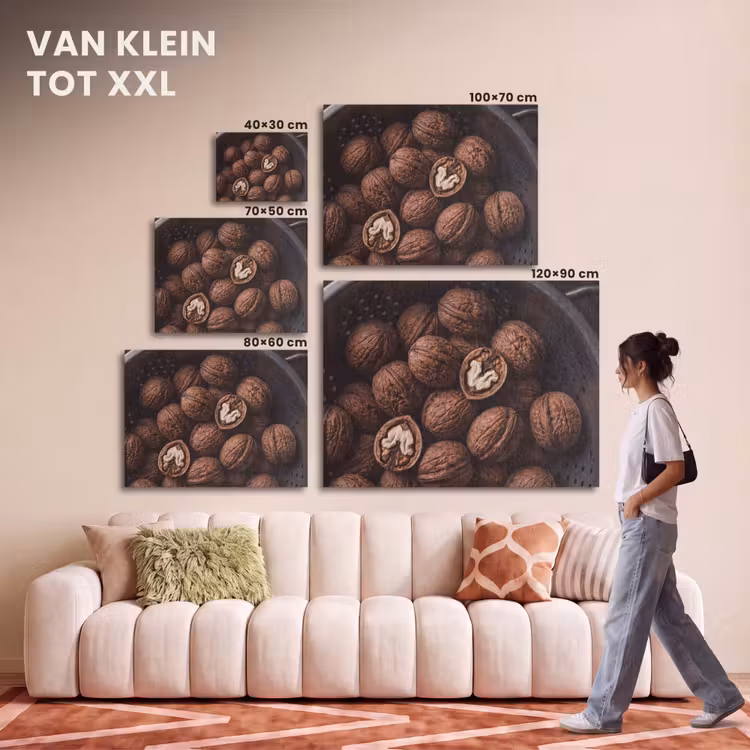 Akoestisch schilderij - Walnoot - Eten - Donker — 7