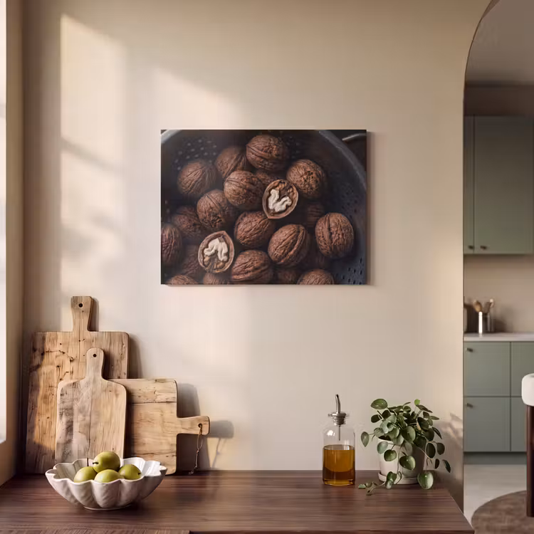 Akoestisch schilderij - Walnoot - Eten - Donker — 4