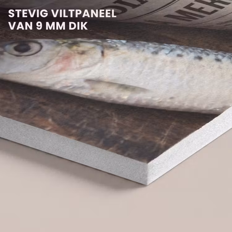 Akoestisch schilderij - Sardientje - krant - snijplank — 5