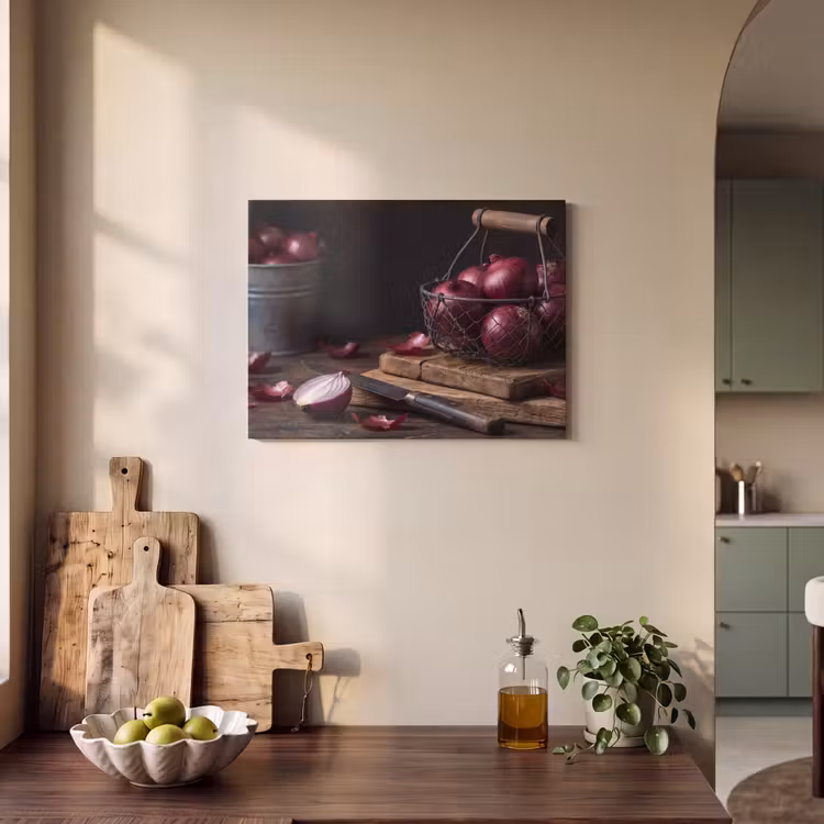 Akoestisch schilderij - Ui - Eten - Rustiek — 4