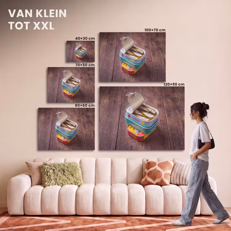 Akoestisch schilderij - Vis - Blikjes - Keuken — 7