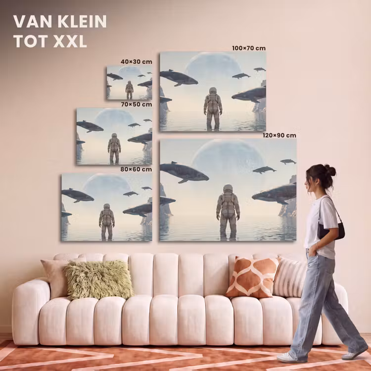 Akoestisch schilderij - Ruimtevaarder - Walvis - Fantasie — 7