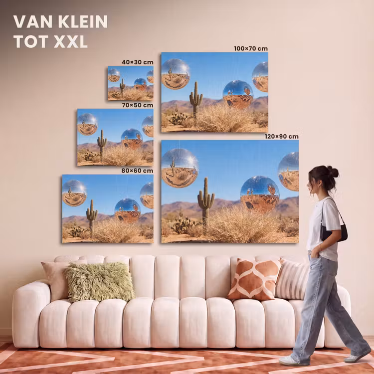 Akoestisch schilderij - Woestijn - Spiegelbal - Kunst — 7