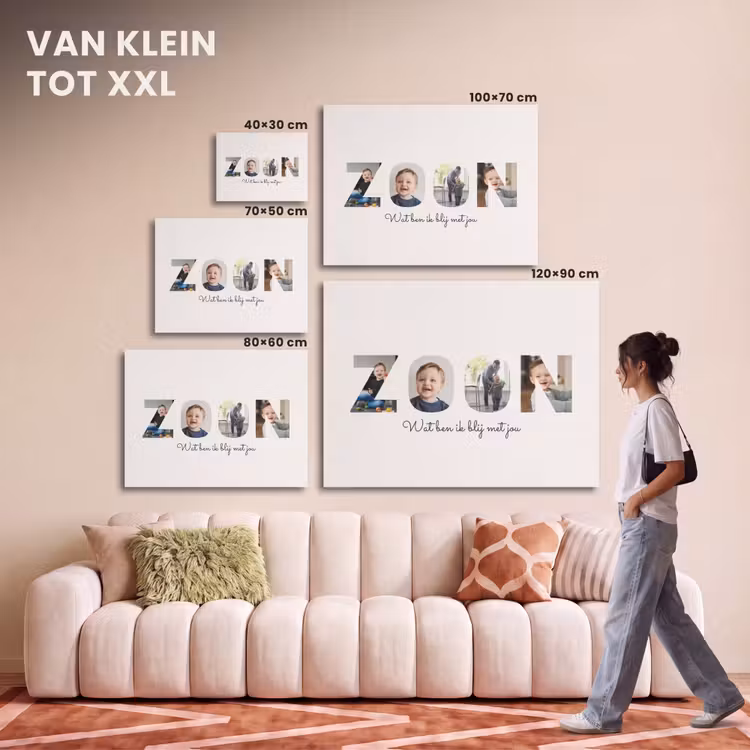 Akoestisch schilderij - Zoon - Lettercollage — 7
