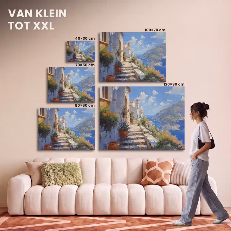 Akoestisch schilderij - Trap - Huizen - Berglandschap - Zee — 7
