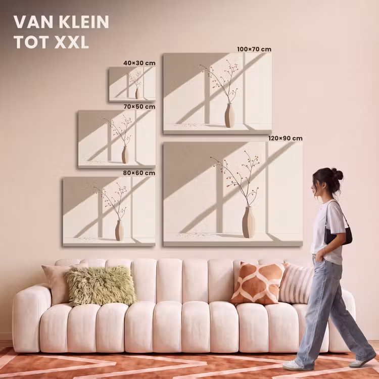 Akoestisch schilderij - Vaas - Takken - Bessen - Minimalistisch — 7