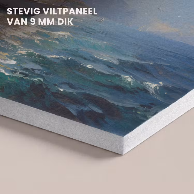 Akoestisch schilderij - Zeilschip - Zee - Rotsen - Wolken — 5
