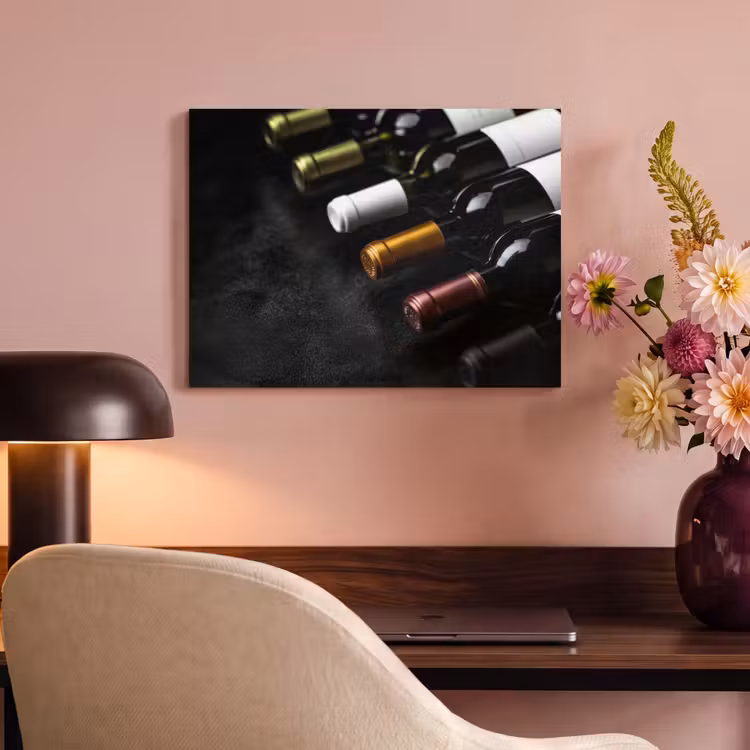 Akoestisch schilderij - Wijn - Flessen - Variatie - Smaken — 6