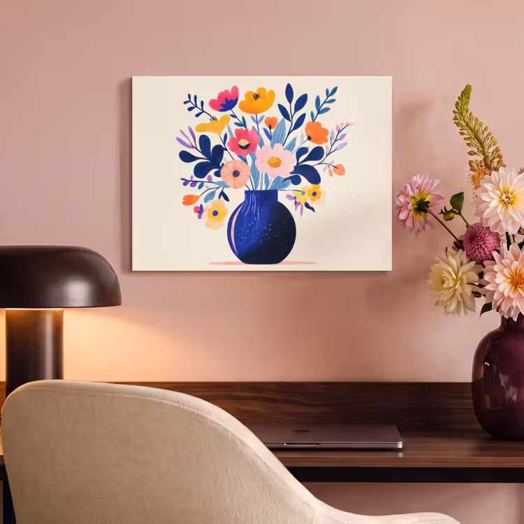 Akoestisch schilderij - Vaas - Bloemen - Boeket — 6