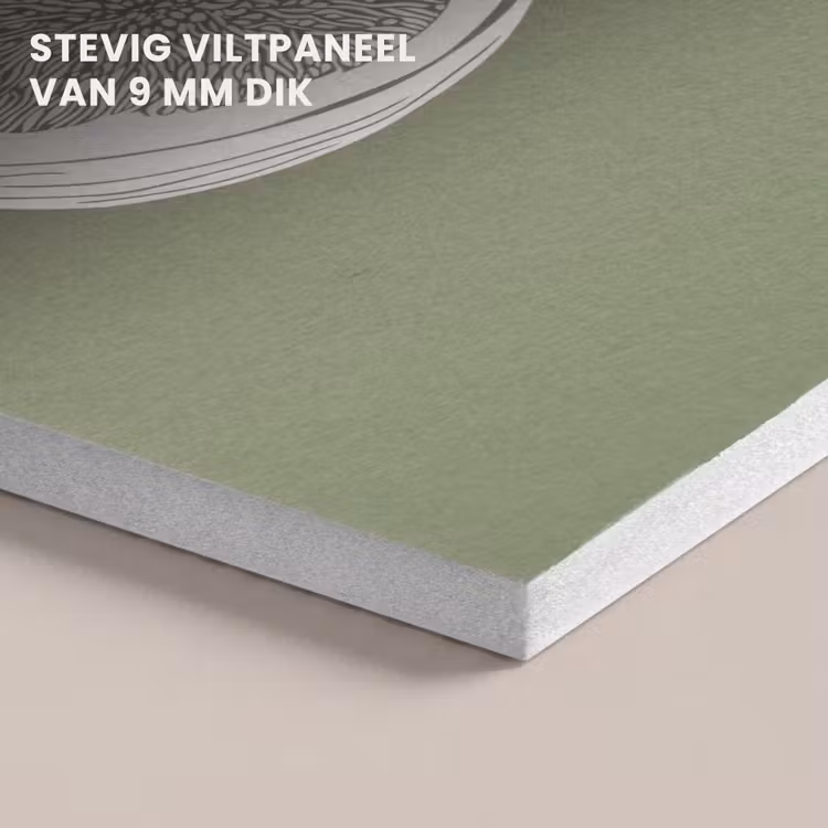Akoestisch schilderij - Vijgen - Minimalistisch - Getekend - Mosgroen — 5