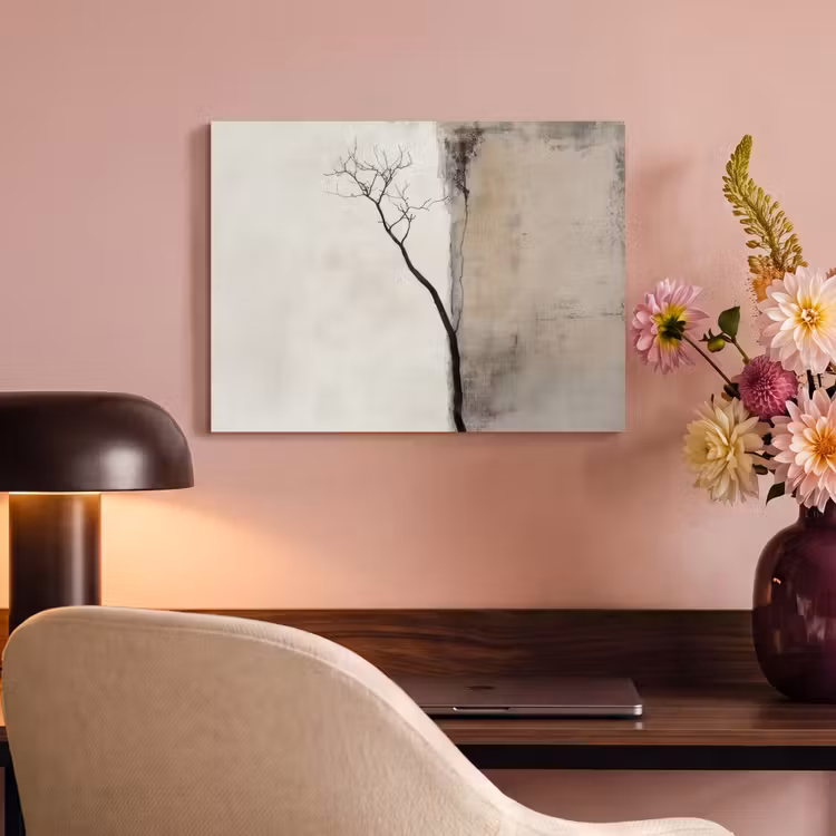 Akoestisch schilderij - Wabi sabi - Plant - Beige — 6