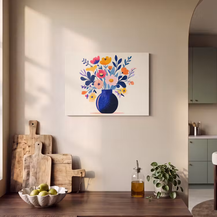 Akoestisch schilderij - Vaas - Bloemen - Boeket — 4