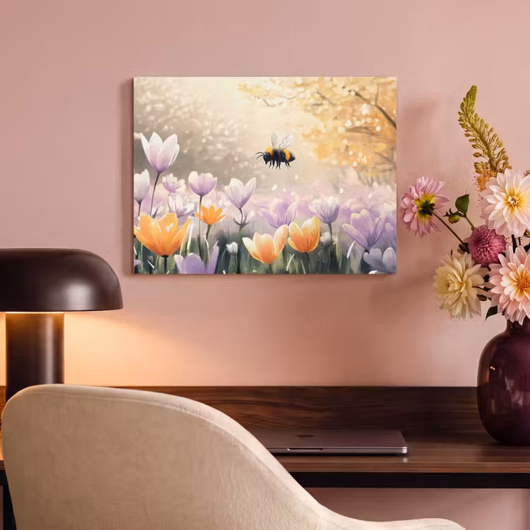 Akoestisch schilderij - Viooltjes - bij - Zonlicht — 6
