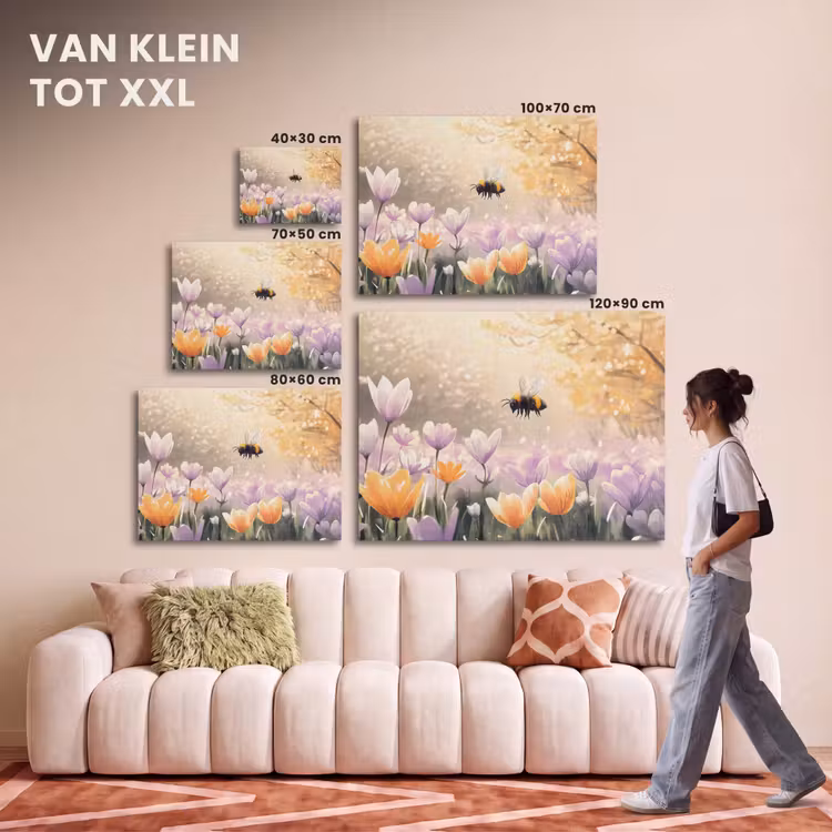 Akoestisch schilderij - Viooltjes - bij - Zonlicht — 7
