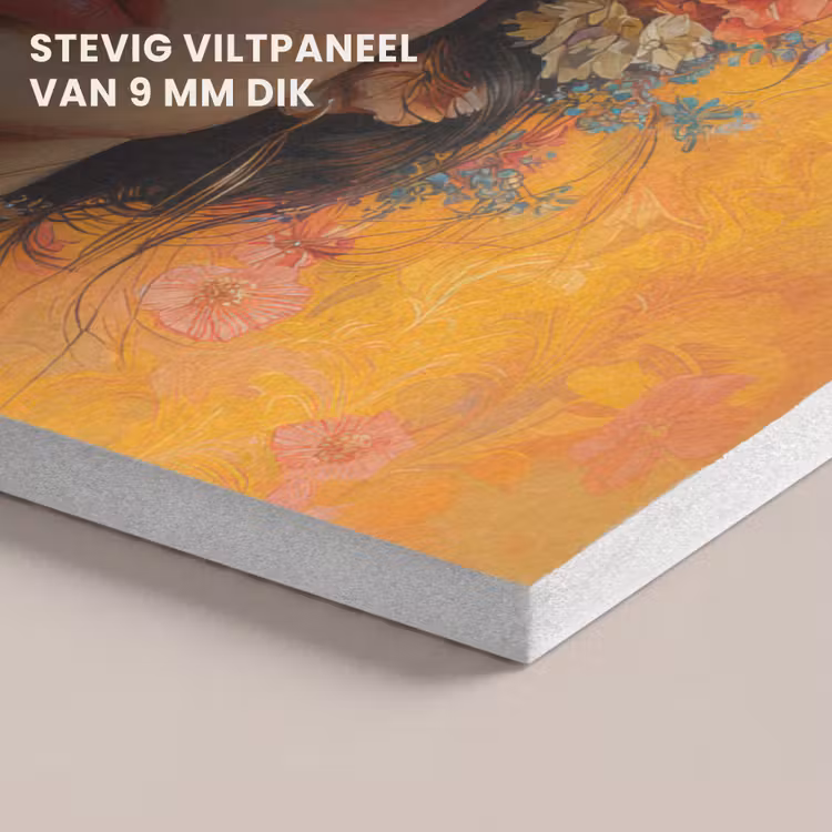 Akoestisch schilderij - Vrouw - Bloemen - Aesthetic - Oranje — 5