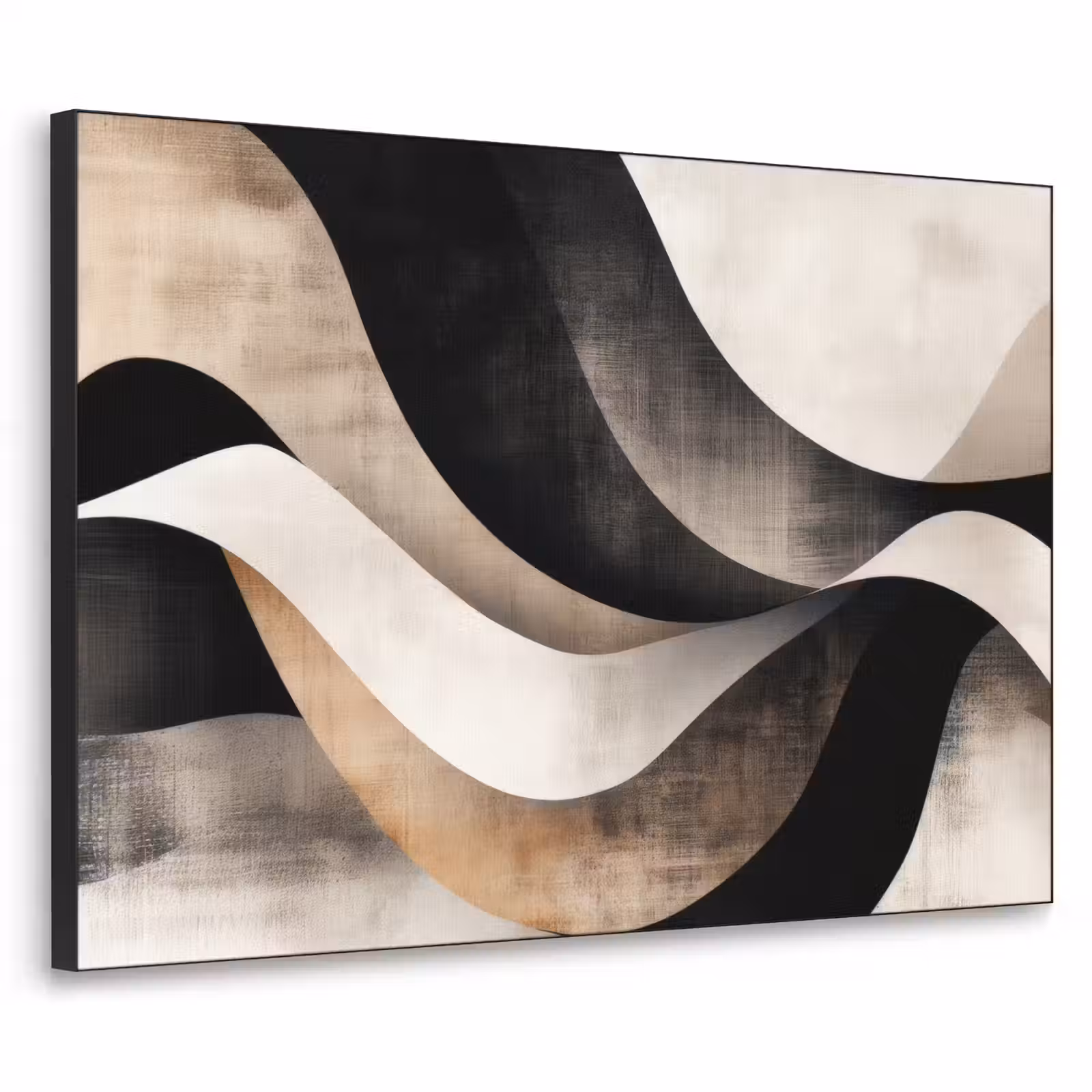 Art Frame - Abstract - Golven - Zwart - Verweerd — 1