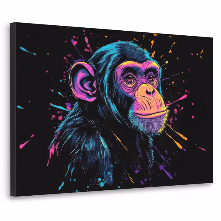 Art Frame - Aap - Verf - Neon - Kleur — 1