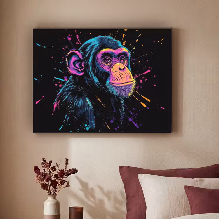 Art Frame - Aap - Verf - Neon - Kleur — 3