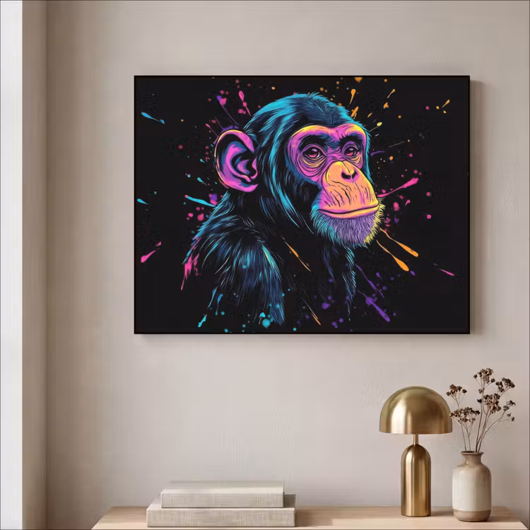 Art Frame - Aap - Verf - Neon - Kleur — 5