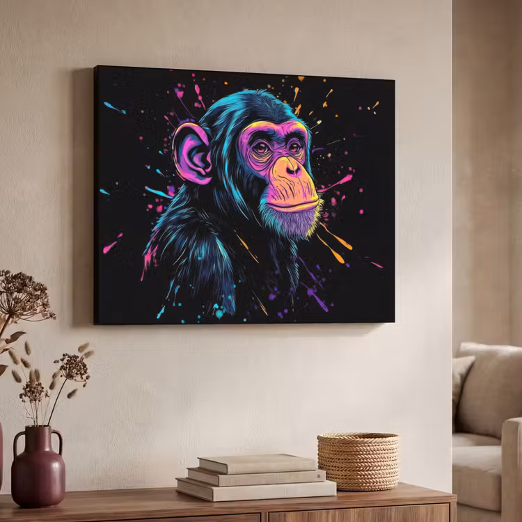 Art Frame - Aap - Verf - Neon - Kleur — 7