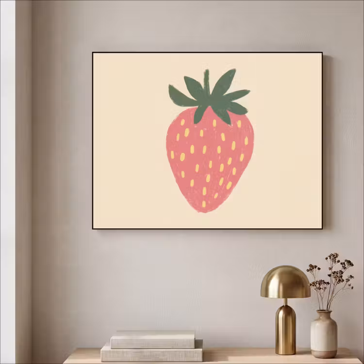 Art Frame - Aardbei - Minimalistisch - Rood - Fruit — 5