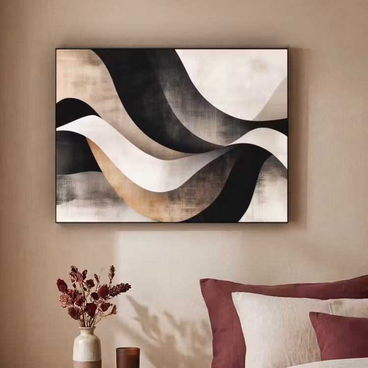 Art Frame - Abstract - Golven - Zwart - Verweerd — 3