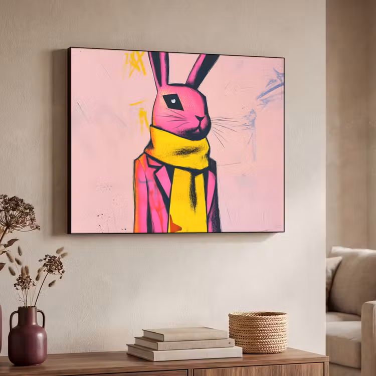 Art Frame - Abstract - Konijn - Sjaal - Geel — 7