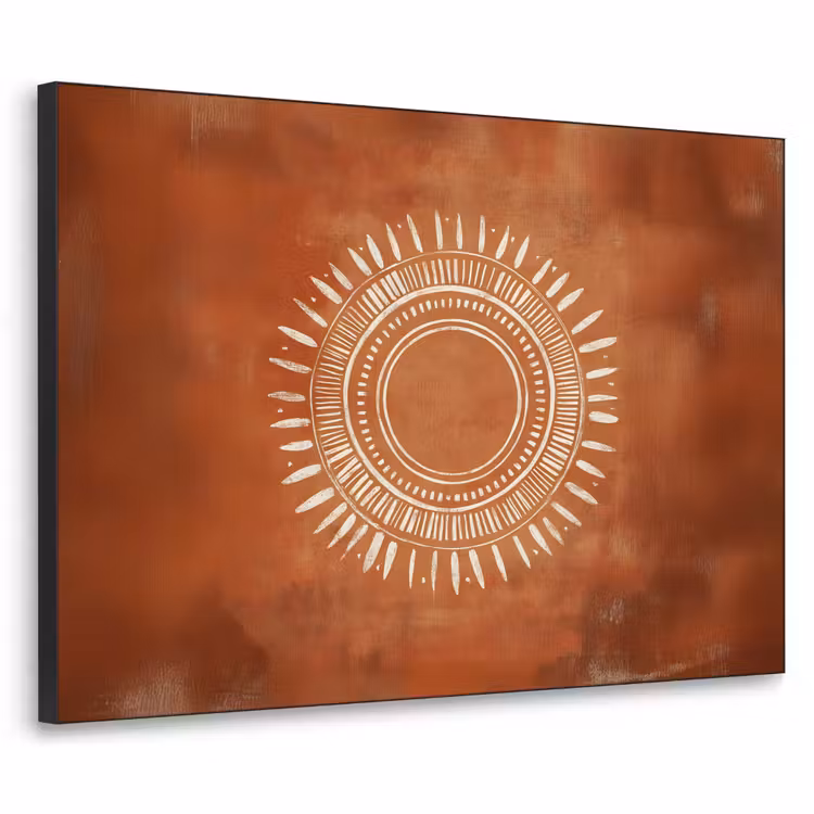 Art Frame - Abstract - Lijnen - Zonnestralen - Roodbruin — 1
