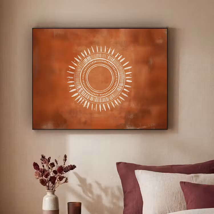 Art Frame - Abstract - Lijnen - Zonnestralen - Roodbruin — 3