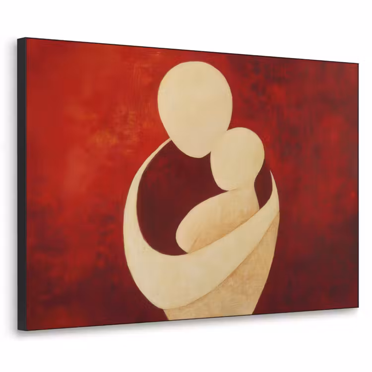 Art Frame - Abstract - Moeder - Kind - Rood — 1