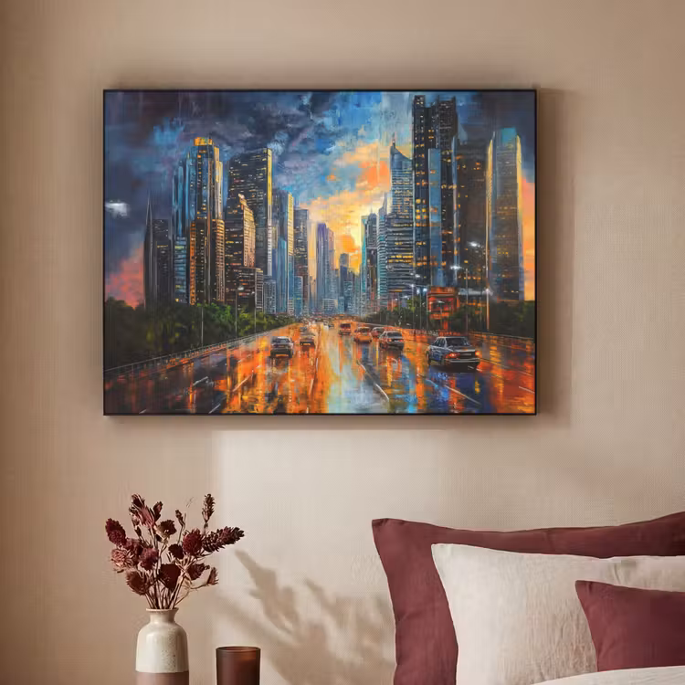 Art Frame - Auto - Skyline - Zon - Blauw — 3