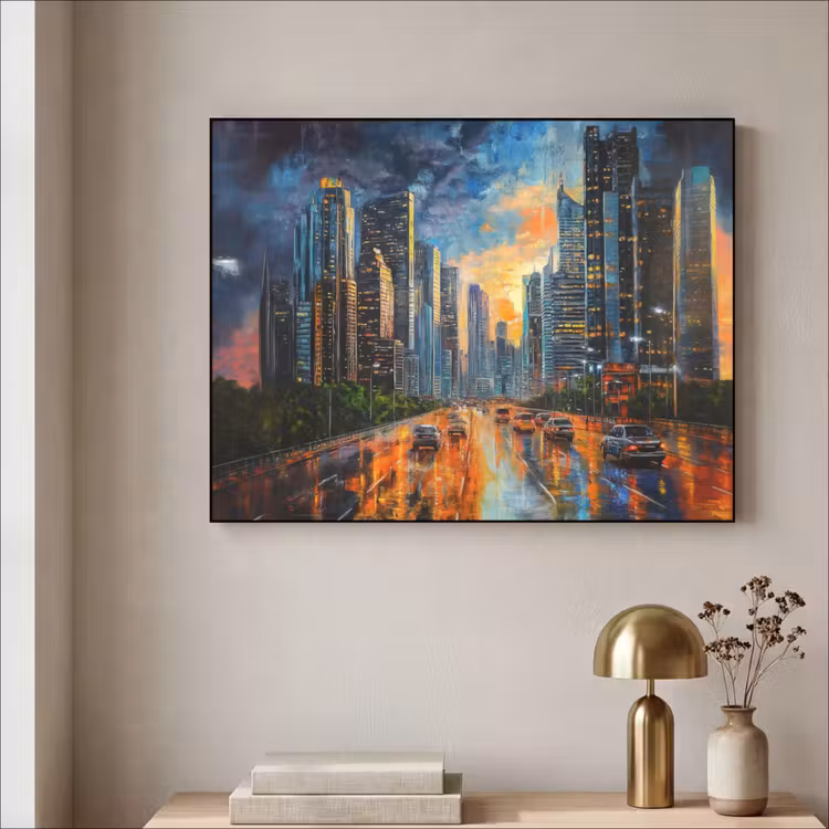 Art Frame - Auto - Skyline - Zon - Blauw — 5
