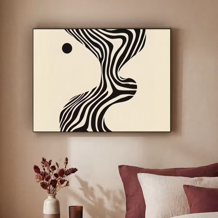 Art Frame - Beige - Lijnen - Golvend - Abstract — 3