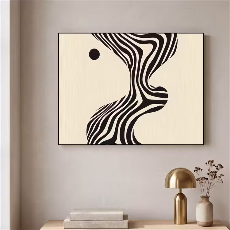 Art Frame - Beige - Lijnen - Golvend - Abstract — 5