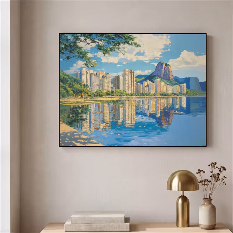 Art Frame - Berg - Skyline - Strand - Water — 5