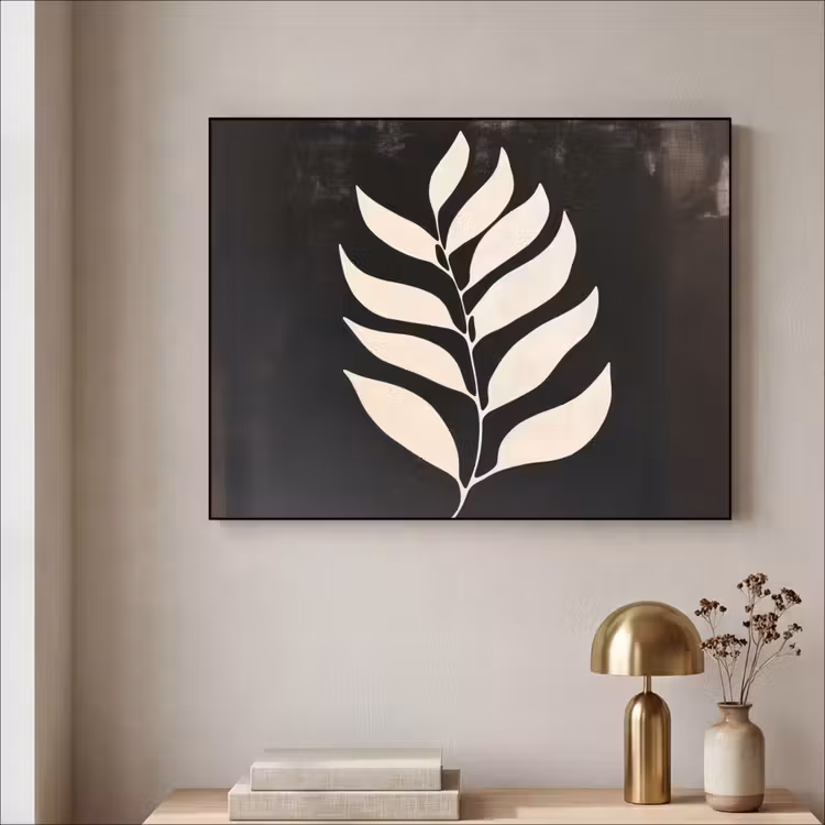Art Frame - Blad - Wit - Minimalistisch — 5