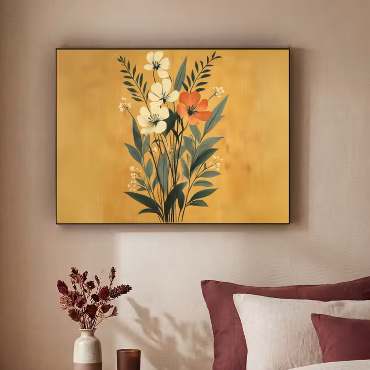 Art Frame - Bladeren - Boeket - Bloemen - Geel — 3