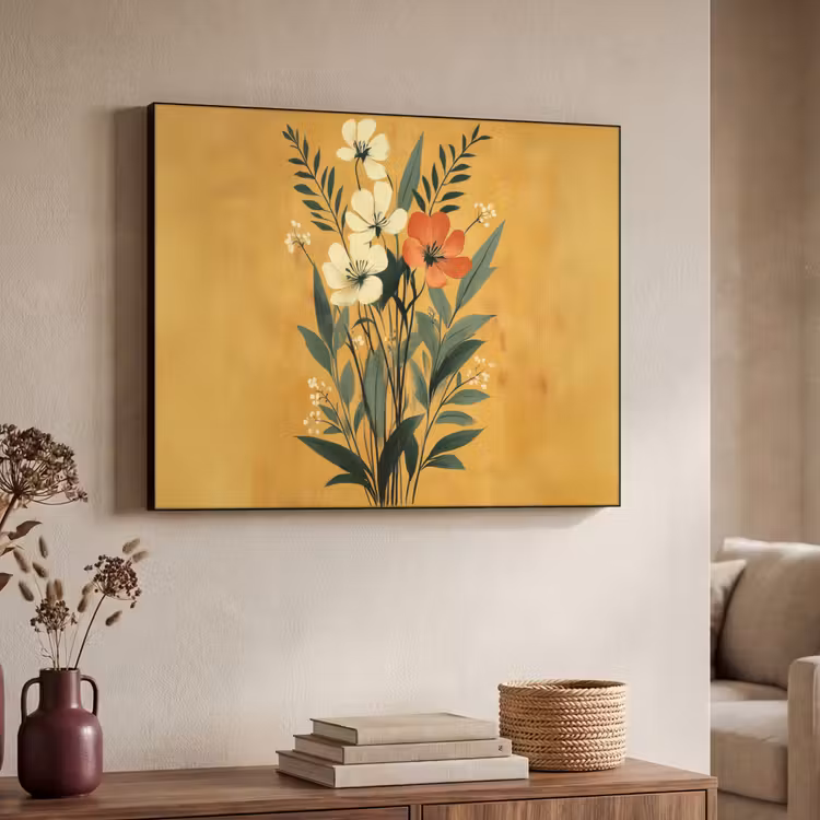 Art Frame - Bladeren - Boeket - Bloemen - Geel — 7