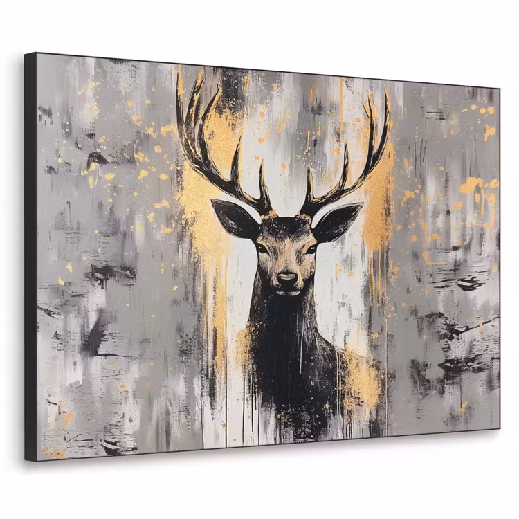 Art Frame - Abstract - Hert - Gewei - Goud — 1